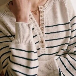 Léontine Jumper Ecru/Navy (Medium)